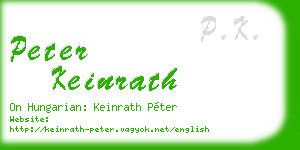peter keinrath business card
